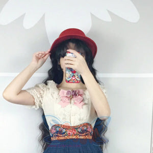 The Poem of Roses Elegant Lolita Short Sleeve Shirt - cosfun