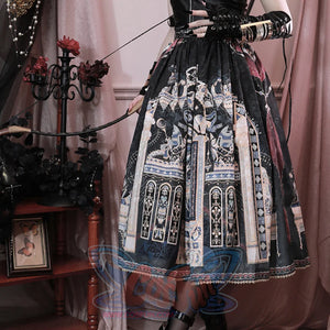 Egypt Style Simple Daily Lolita Printed Long Skirt