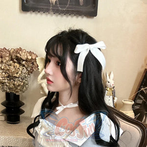 Lovely Elegant Lolita Large Size Slim Dress White / One Size / Hairpin