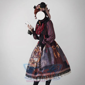Gorgeous Gothic Lolita Drawstring Slim Skirt - cosfun