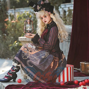 Gorgeous Gothic Lolita Drawstring Slim Skirt - cosfun