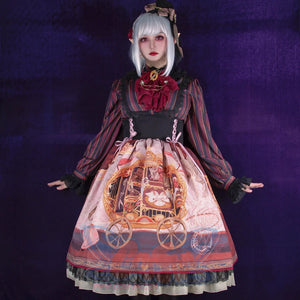 Gorgeous Gothic Lolita Drawstring Slim Skirt - cosfun
