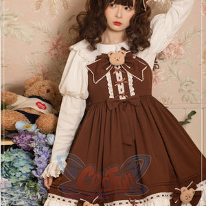 Lovely and Vintage Lolita Bear Jumper Skirt