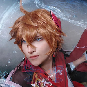 Genshin Impact Tartaglia Cosplay Wig Brown Gradient C00417 Cosplay