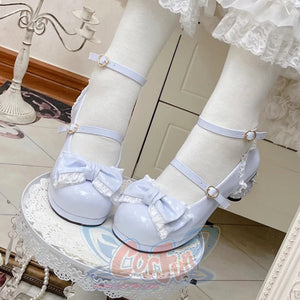Sweet Middle-heeled Round Toe Lolita Shoes