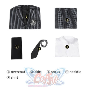 Wednesday Addams Cosplay Costume C07057 Costumes