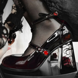 Subculture Cool Hot Rose Heeled Shoes Shoes