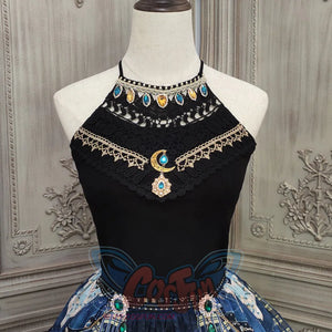 Egypt Style Lolita Backless Long Sleeve Smock and Vest