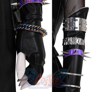 Gloves detail of Mira cosplay costume killer black suit.