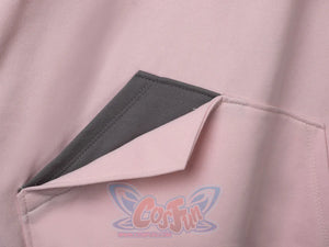 Cosfun Original Dreamy Melody Pink Cosplay Full Zip Hoodie A00007 Sweatshirt