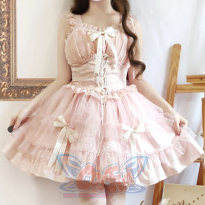 Sweet and Cool Gothic Lolita Slip Dress and Long-sleeved Dress S22810 - cosfun