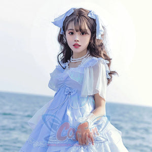 Off Shoulder Chiffon Lolita Flying Sleeve Shirt