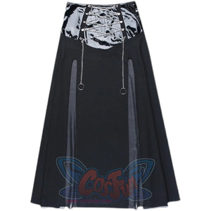 Spice Girl High Waist Lace Up Long Skirt S22909