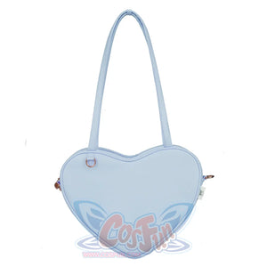 Lovely Large Size Heart-shaped Shoulder Bag S22932 Blue