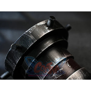 Final Fantasy VII Rebirth FF7R Cloud Strife cosplay collar piece layers brushed metallic tiers anchored by screw details.