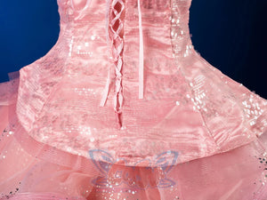 Formal Dress Cosplay Costume Dreamy Pink Strapless Ball Gown FY0144 Costumes