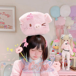 Lovely Lolita Pig Crossbody Bag Wink Pig