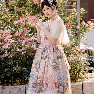 Rose of French Elegant Summer Lolita Short-sleeved Dress
