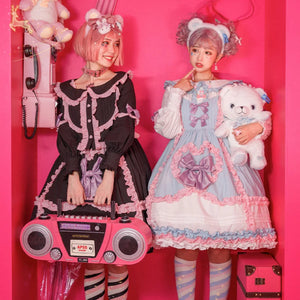 Sweet High Waist Lolita Jumper Skirt Sets