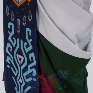 The Legend of Zelda Tears of the Kingdom Queen Sonia cosplay sash sets light-blue patterns.