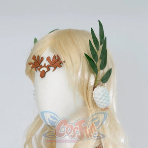 The Legend of Zelda Tears of the Kingdom Queen Sonia cosplay hair accessories set a brown antler headband.