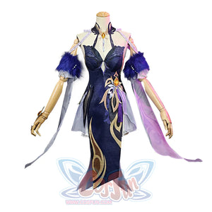 Genshin Impact Ningguang Orchid’s Evening Gown Cosplay Costume C00976 Xs / Women Costumes