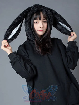 Rabbit Ears Oversize Brushed Hoodie Mp005871 Sweatshirt