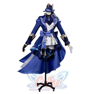 【Ready To Ship】Genshin Impact Black/White Furina Hydro Archon Cosplay Costume C08735 Aaa White