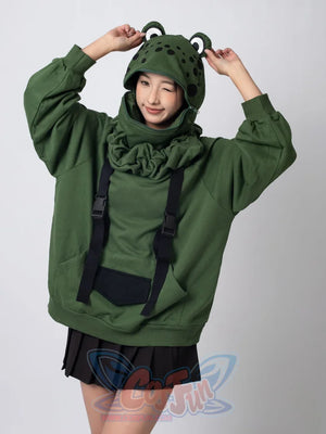 【READY TO SHIP + FREE SHIPPING】COSFUN Original Animal Tales: The Frog Prince Green Pullover Full Zip Hoodie IF0001