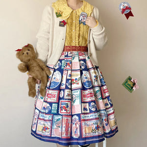 American Style Vintage Daily Lolita Skirt - cosfun
