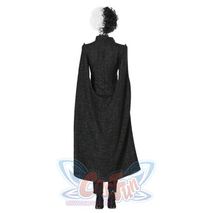 2021 Movie Cruella Estella De Vil Cosplay Black Costume C00526 Costumes