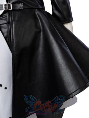 2021 Movie Cruella Estella De Vil Cosplay Costume Spotted Dress C00621 Costumes