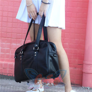 Japanese College Style Large Size Student Handbag S22939 Black