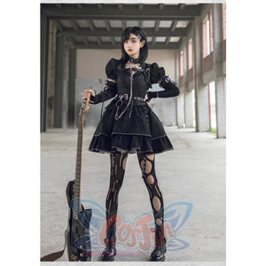 Punk Style Autumn and Winter Cool Lolita Dress S22178