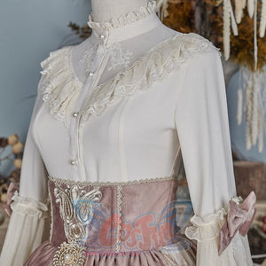 Elizabeth Elegant and Vintage Lolita Long Sleeve Shirt - cosfun