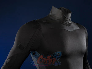 Nightwing cosplay costume - Torso and shoulder detail with black armor texture