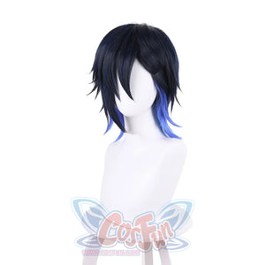 NIJISANJI Virtual YouTuber Yugo Asuma Cosplay Wig C01119 Navy and blue Costumes