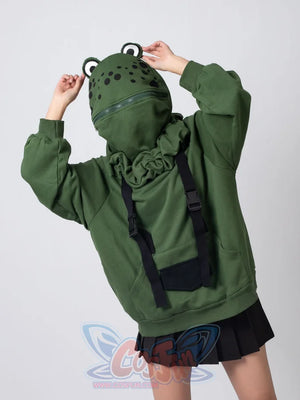 【READY TO SHIP + FREE SHIPPING】COSFUN Original Animal Tales: The Frog Prince Green Pullover Full Zip Hoodie IF0001