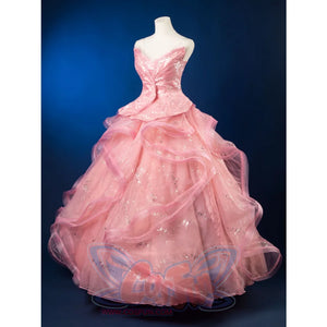 Formal Dress Cosplay Costume Dreamy Pink Strapless Ball Gown FY0144 Costumes