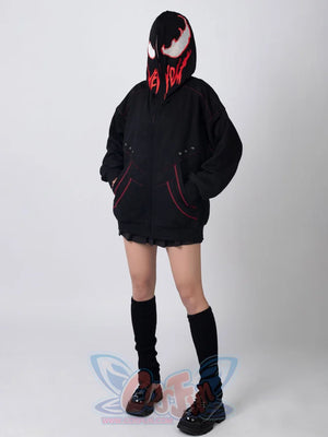 Cosfun Original Black Red Cosplay Hoodie Jacket A00005 Sweatshirt