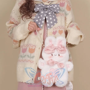 Lovely Lolita Woolen Rabbit Cake Crossbody Bag