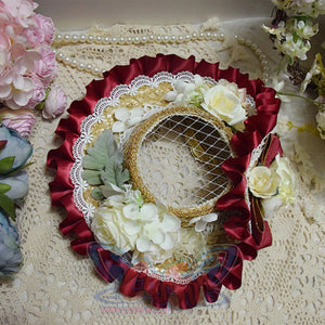 Original Elegant And Classic Lolita Flowers Straw Hat