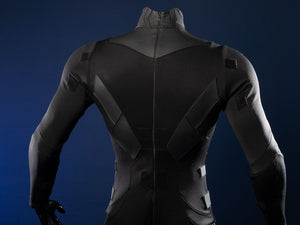 Nightwing cosplay costume - Full back view showing black suit