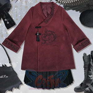 Chinese Style Spring Autumn Woolen Coat - cosfun