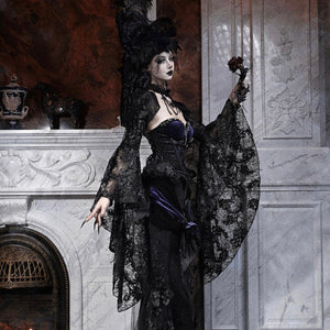 Elegy Day Gothic Shimmer Velvet Bustier Corset Top