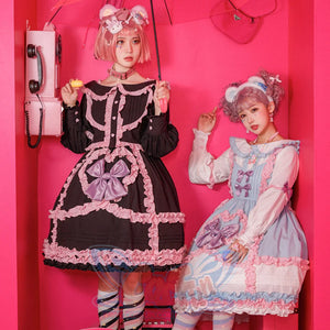 Sweet High Waist Lolita Jumper Skirt Sets
