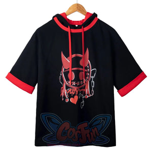 【PRE-SALE】COSFUN Original Little Demon Cosplay Short Sleeve Hooded Sweatshirt A00015 Sweatshirt