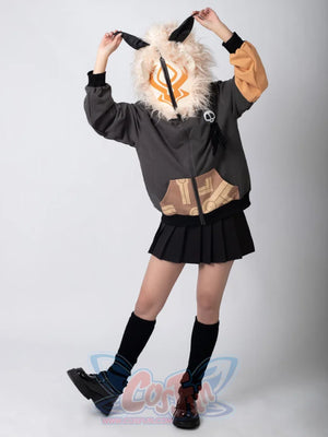 【READY TO SHIP】COSFUN Original Genshin Impact Hilichurl Derivative Full Zip Hoodie Sweatshirt IF0004 Sweatshirt