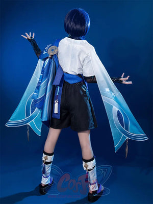 Genshin Impact Scaramouche Wanderer Cosplay Costume - detailed view