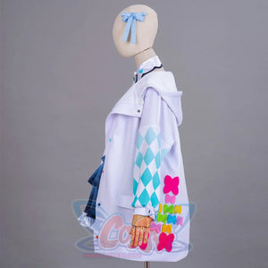 LoveLive! SuperStar!! Liella! Tang Keke cosplay hooded jacket traces lavender patterned sleeves above an attached top and.